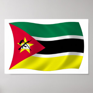 Affiche de drapeau du Mozambique