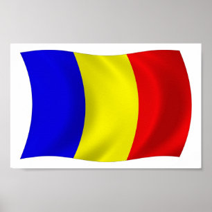 Affiche de drapeau du Tchad