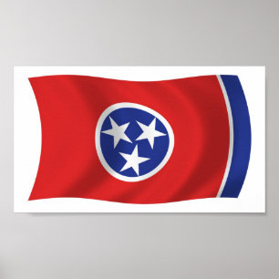 Affiche de drapeau du Tennessee