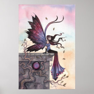 Affiche de fantasy gothique de rêve améthyste fée