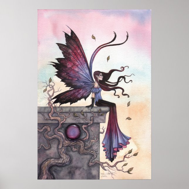 Affiche de fantasy gothique de rêve améthyste fée (Devant)