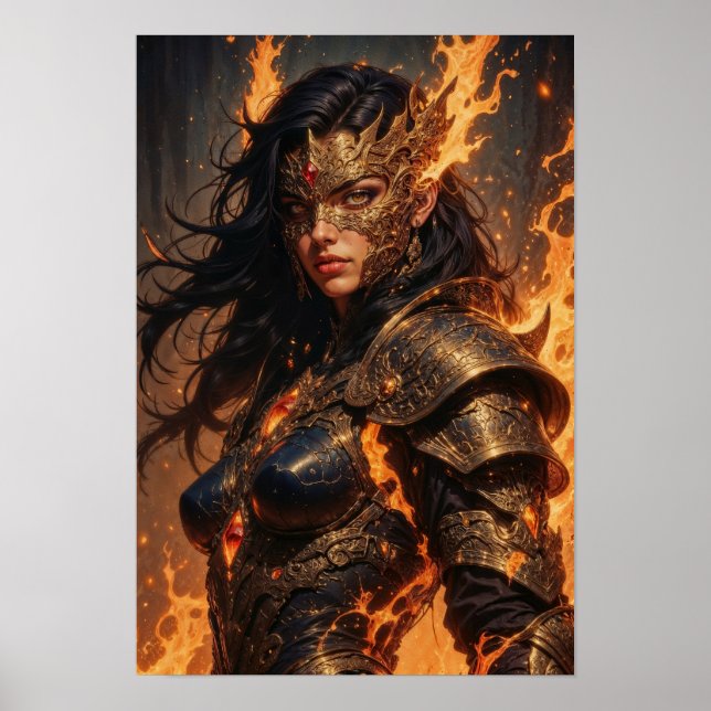 Affiche de fantasy Guerrier du Feu (Devant)