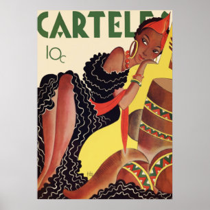 Affiche de femme Carteles Art Déco vintage – Jaz d