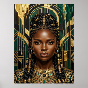 Affiche de femme noire Art Déco