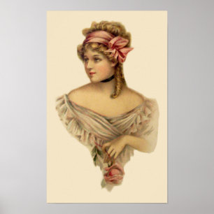 Affiche de femme victorienne