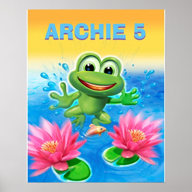 Affiche de fête d'anniversaire personnalisée (Devant)