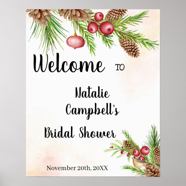 Affiche de Fête des mariées de bienvenue de Noël (Devant)