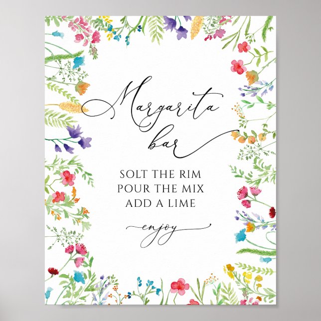 Affiche de fête prénuptiale avec fleurs sauvages e (Devant)