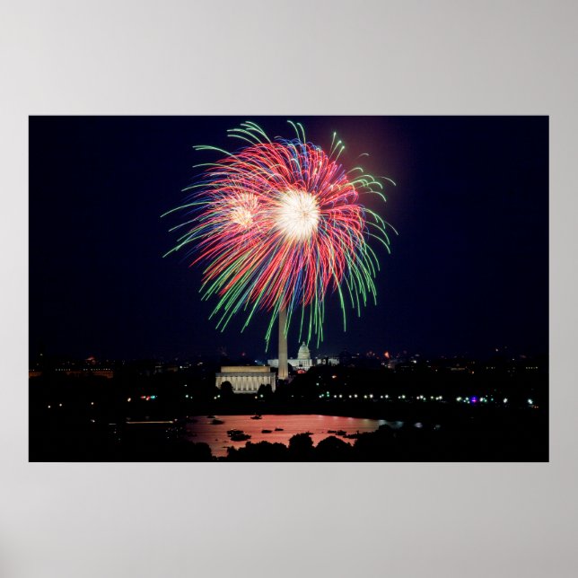 Affiche de feux d'artifice à DC (Devant)