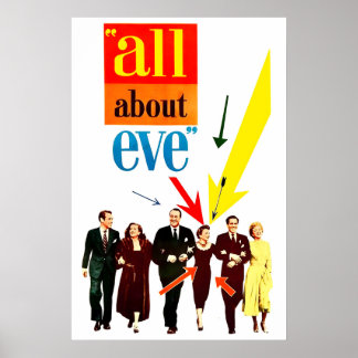 Affiche de film Ève 1950 IMPRIMÉ A5-A1 Culte