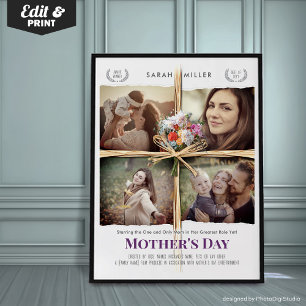 Affiche de film personnalisée pour la fête des mèr