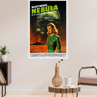 Affiche de film rétro Alien Sci-Fi inspirée pour m