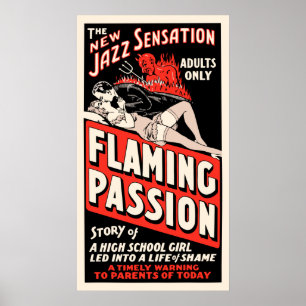 Affiche de film vintage - "passion flamboyante "