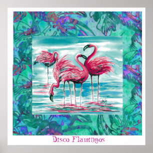 Affiche de Flamants roses de disco