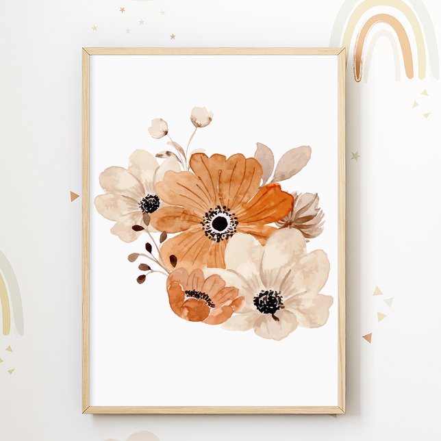 Affiche de fleurs à l'aquarelle pour chambre d'enf (Créateur téléchargé)
