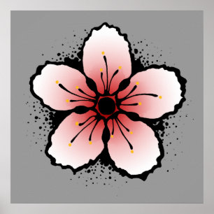 Affiche de fleurs de cerisier