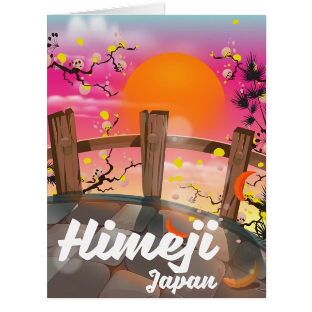 Affiche de fleurs de Himeji Japon. (Devant)