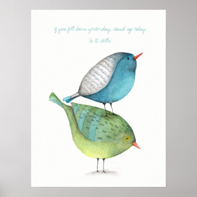 Affiche de fond blanc Stand Up Today (Devant)