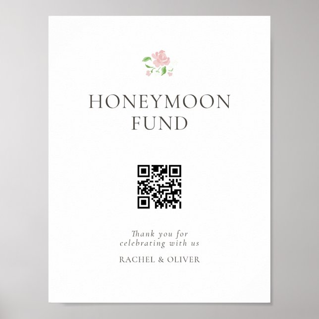 Affiche de fonds de lune de miel de mariage chic b (Devant)