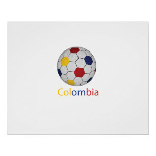 Affiche de football en Colombie