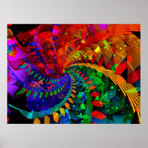 Affiche de forêt d'arc-en-ciel