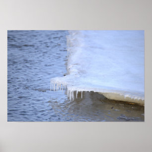 Affiche de formation de glace avec de l'eau