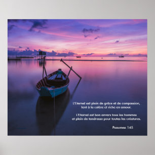 Affiche (de Français). Serein pourpre du psaume