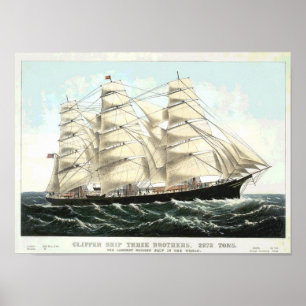 Affiche de frères du bateau de tondeuse trois