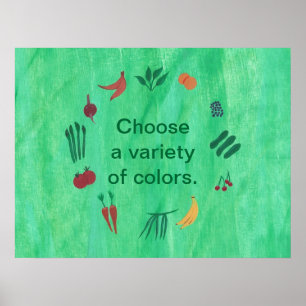 Affiche de fruits et légumes Choisir une variété d
