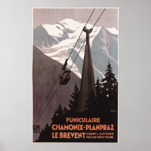 Affiche de funiculaire de Funiculaire Le Brevent