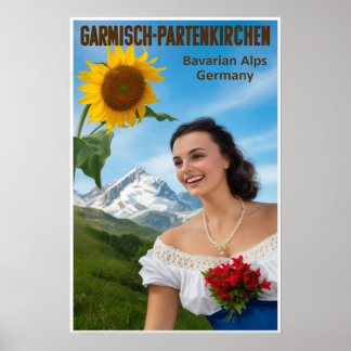 Affiche de Garmisch Partenkirchen, Allemagne