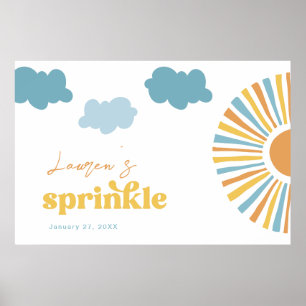 Affiche de gâteau de bébé soleil