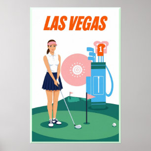 Affiche de golf de Las Vegas