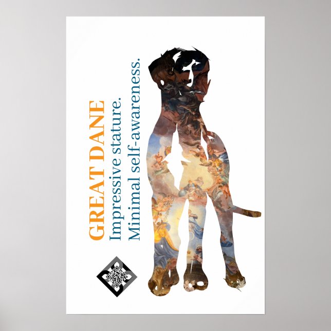 Affiche de Grand Danois Photographie masque (Devant)