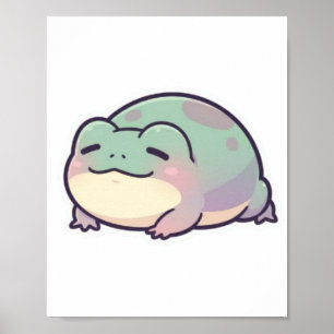 Affiche de Grenouille Endormie Grenouille Mignonne