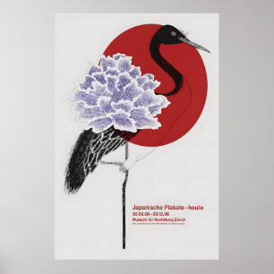 Affiche de grue Nagai  Impression d'art mat. Japon