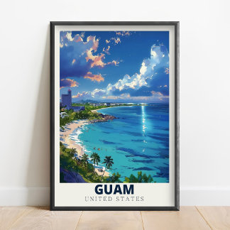 Affiche de Guam - Impression de Guam - Art de Tumo
