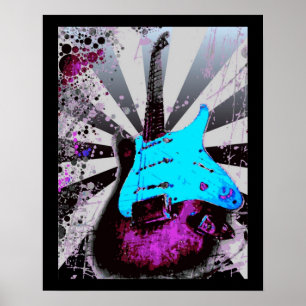 Affiche de guitare électrique