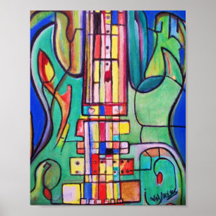 Affiche de guitare électrique par ValAries