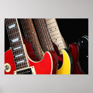 Affiche de guitares électriques