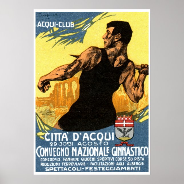 Affiche de gymnastique italienne 1920 (Devant)
