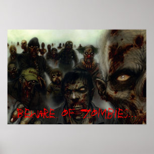 Affiche de Halloween de zombis de zombis "prenez