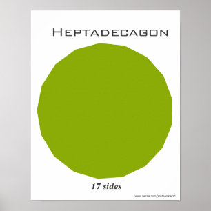 Affiche de Heptadecagon de polygone