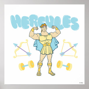 Affiche de Hercules fléchissant avec des flèches e