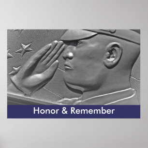 Affiche de héros militaire Honor & Remember