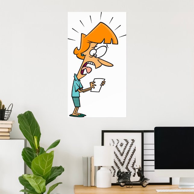 Affiche de hurlement de la femme Freaking Out (Créateur téléchargé)