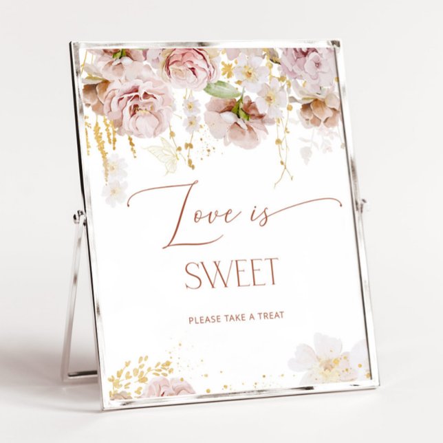 Affiche de jardin boho Love is sweet prenez une fr (Créateur téléchargé)