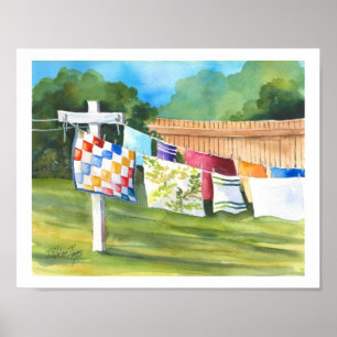 Affiche de jardin de Washline