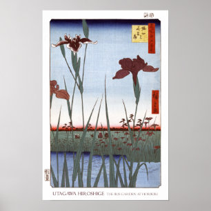 Affiche de jardin d'iris