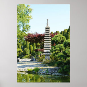 Affiche de jardin japonais